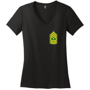 Sergeant Major Military Badge Women's V-Neck T-Shirt