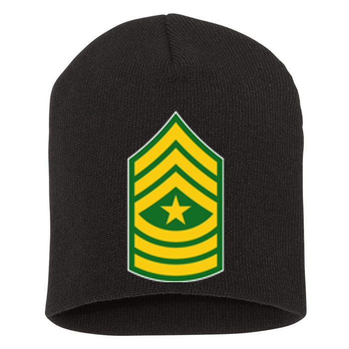 Sergeant Major Military Badge Short Acrylic Beanie