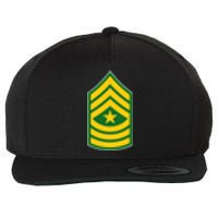 Sergeant Major Military Badge Wool Snapback Cap