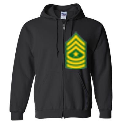 Sergeant Major Military Badge Full Zip Hoodie