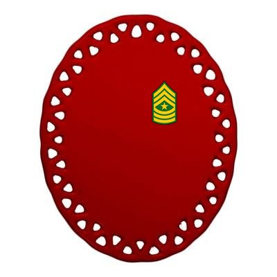 Sergeant Major Military Badge Ceramic Oval Ornament