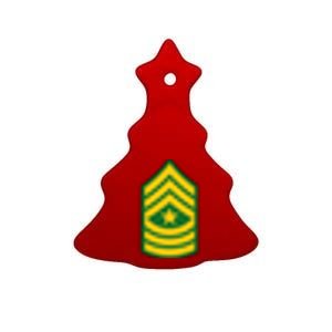 Sergeant Major Military Badge Ceramic Tree Ornament