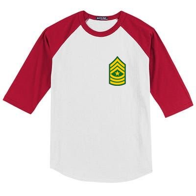 Sergeant Major Military Badge Kids Colorblock Raglan Jersey