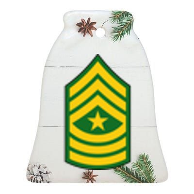 Sergeant Major Military Badge Ceramic Bell Ornament