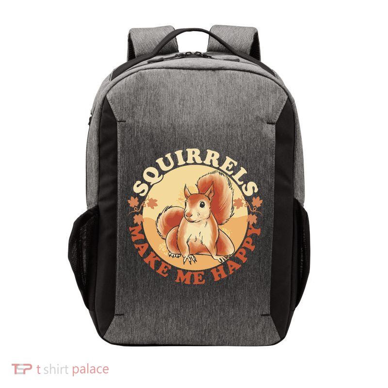 Squirrels Make Me Happy | Squirrel Lover Gift Vector Backpack