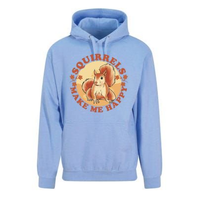 Squirrels Make Me Happy | Squirrel Lover Gift Unisex Surf Hoodie