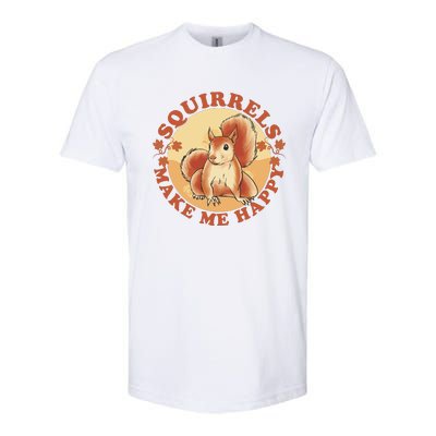 Squirrels Make Me Happy | Squirrel Lover Gift Softstyle CVC T-Shirt