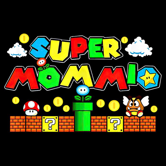 Super Mommio Mommy Mother Nerdy Video Gaming Love Meaningful Gift Drawstring Bag