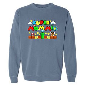 Super Mommio Mommy Mother Nerdy Video Gaming Love Meaningful Gift Garment-Dyed Sweatshirt