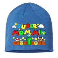 Super Mommio Mommy Mother Nerdy Video Gaming Love Meaningful Gift Sustainable Beanie