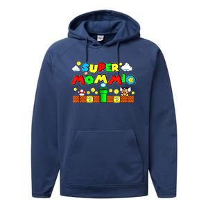 Super Mommio Mommy Mother Nerdy Video Gaming Love Meaningful Gift Performance Fleece Hoodie