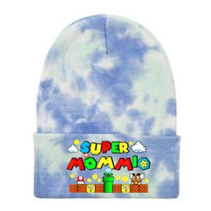 Super Mommio Mommy Mother Nerdy Video Gaming Love Meaningful Gift Tie Dye 12in Knit Beanie