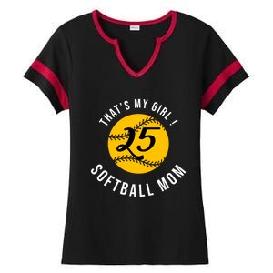 Softball Mom Mothers Day Funny Gift Proud Mommy Thats My Funny Gift Ladies Halftime Notch Neck Tee