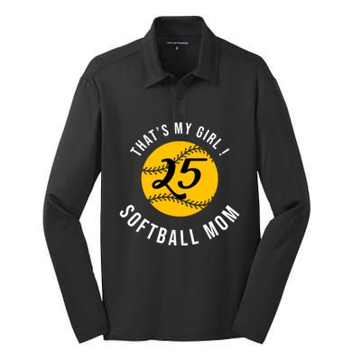 Softball Mom Mothers Day Funny Gift Proud Mommy Thats My Funny Gift Silk Touch Performance Long Sleeve Polo