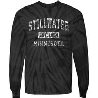 Stillwater Minnesota Mn Vintage Established Sports Tie-Dye Long Sleeve Shirt