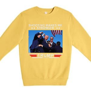 Shooting Makes Me Stronger Trump 2024 Premium Crewneck Sweatshirt