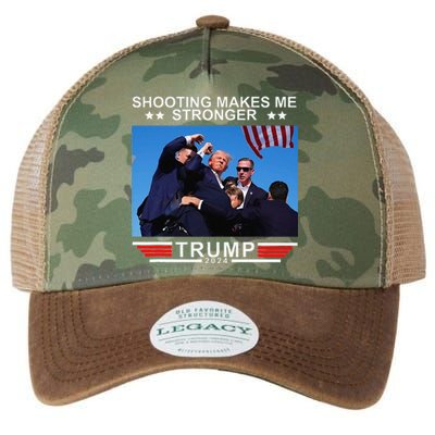 Shooting Makes Me Stronger Trump 2024 Legacy Tie Dye Trucker Hat