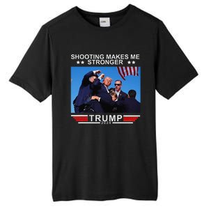 Shooting Makes Me Stronger Trump 2024 Tall Fusion ChromaSoft Performance T-Shirt