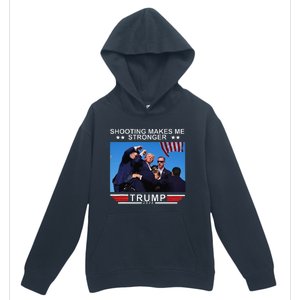 Shooting Makes Me Stronger Trump 2024 Urban Pullover Hoodie