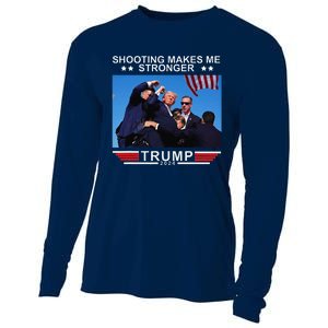 Shooting Makes Me Stronger Trump 2024 Cooling Performance Long Sleeve Crew