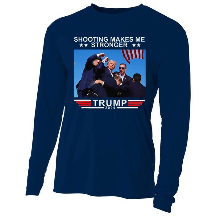 Shooting Makes Me Stronger Trump 2024 Cooling Performance Long Sleeve Crew