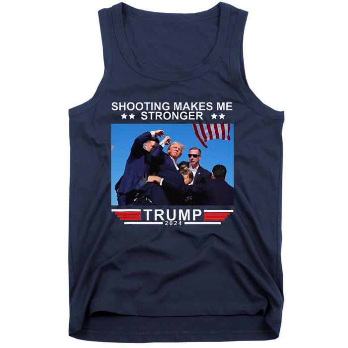 Shooting Makes Me Stronger Trump 2024 Tank Top