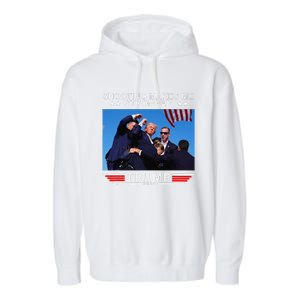 Shooting Makes Me Stronger Trump 2024 Garment-Dyed Fleece Hoodie