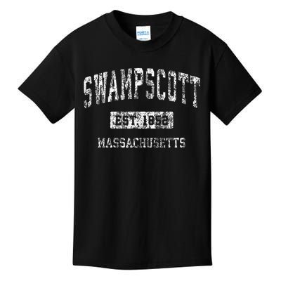 Swampscott Massachusetts Ma Vintage Sports Established Kids T-Shirt