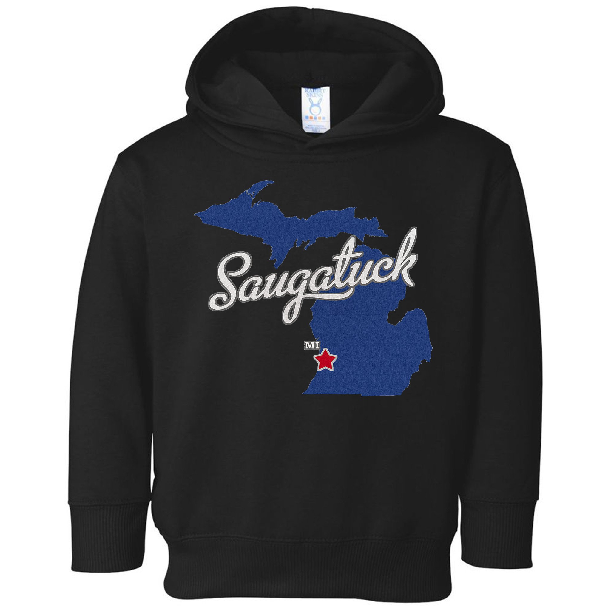 Saugatuck Michigan MI Map Toddler Hoodie