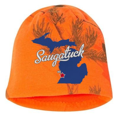 Saugatuck Michigan MI Map Kati - Camo Knit Beanie