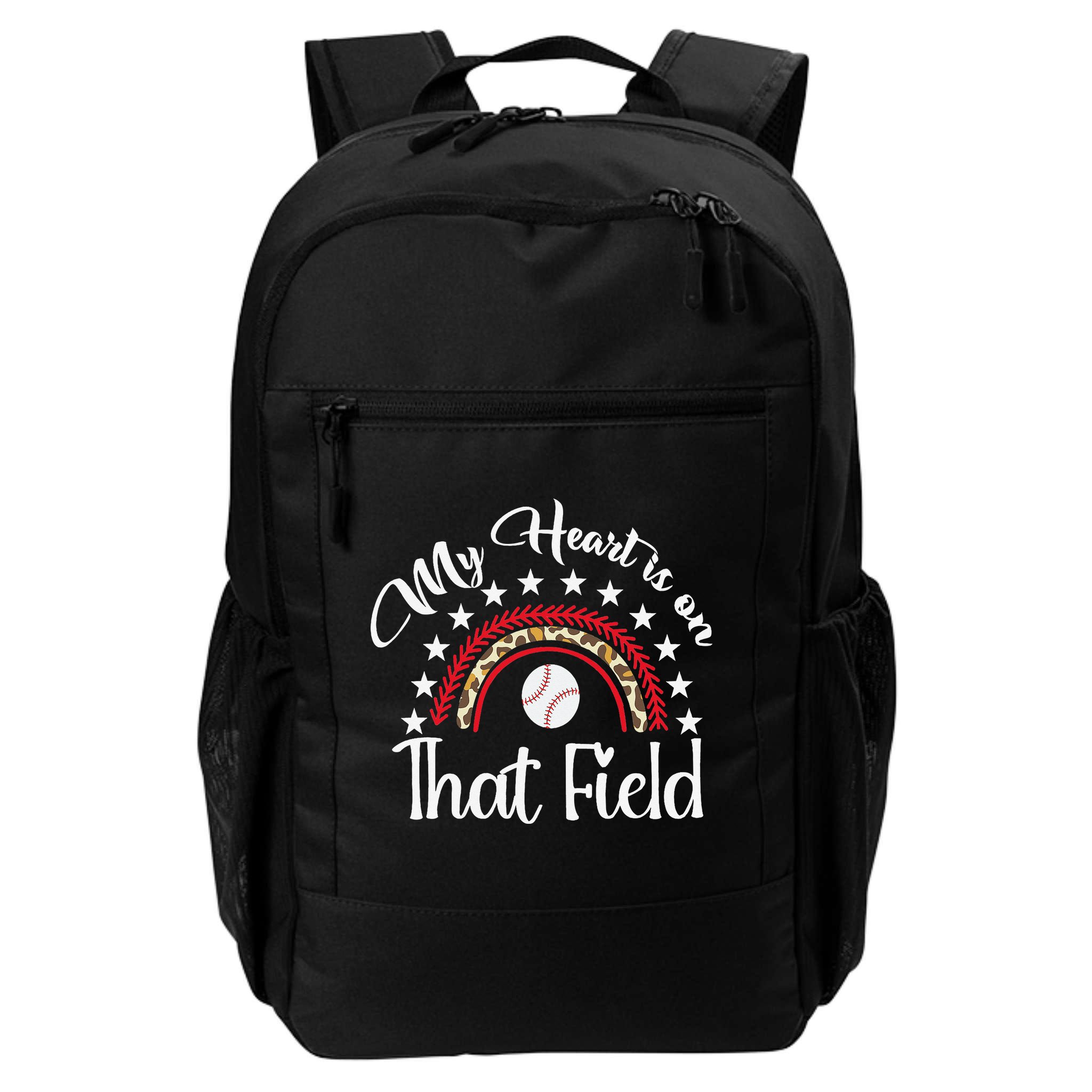 Softball Mom My Heart Is On That Field Women Mother Day Backpack