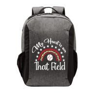 Softball Mom My Heart Is On That Field Women Mother Day Vector Backpack