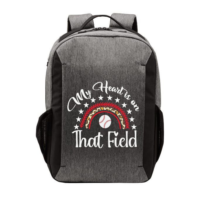 Softball Mom My Heart Is On That Field Women Mother Day Vector Backpack