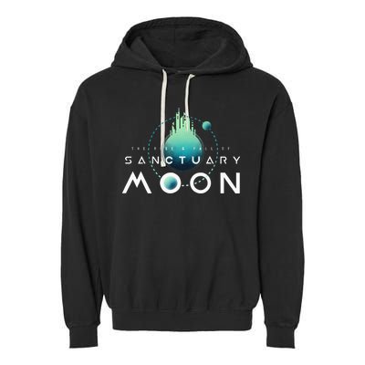 Sanctuary Moon Murderbot Funny Moon Space Science Fiction Garment-Dyed Fleece Hoodie