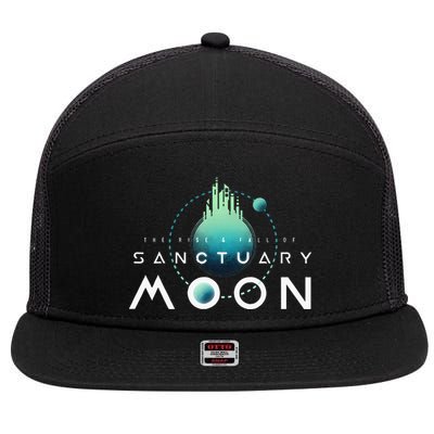 Sanctuary Moon Murderbot Funny Moon Space Science Fiction 7 Panel Mesh Trucker Snapback Hat