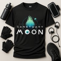 Sanctuary Moon Murderbot Funny Moon Space Science Fiction Cooling Performance Crew T-Shirt