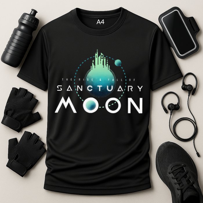Sanctuary Moon Murderbot Funny Moon Space Science Fiction Cooling Performance Crew T-Shirt