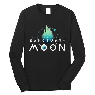 Sanctuary Moon Murderbot Funny Moon Space Science Fiction Long Sleeve Shirt