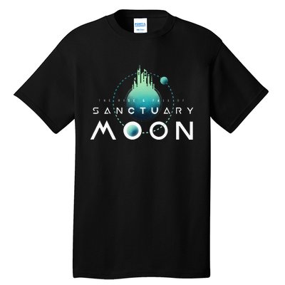 Sanctuary Moon Murderbot Funny Moon Space Science Fiction Tall T-Shirt