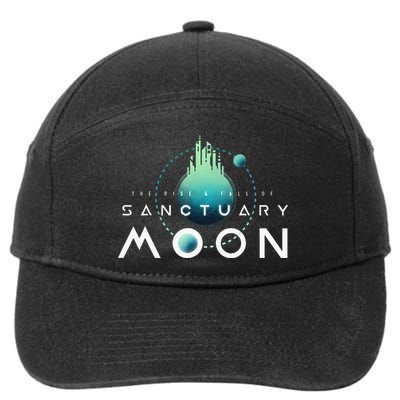 Sanctuary Moon Murderbot Funny Moon Space Science Fiction 7-Panel Snapback Hat