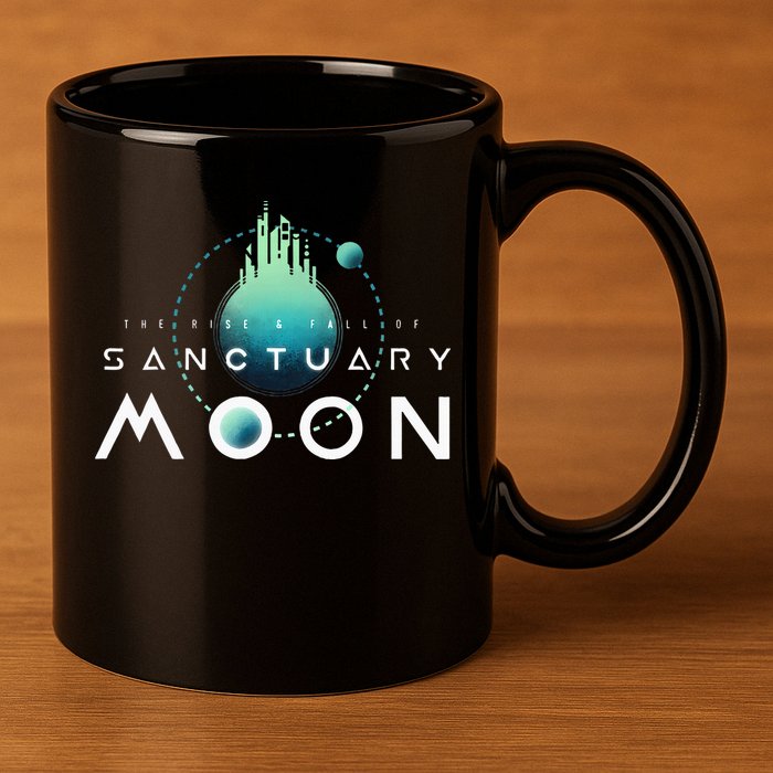 Sanctuary Moon Murderbot Funny Moon Space Science Fiction 11oz C Handle Ceramic Mug