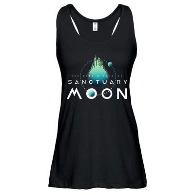 Sanctuary Moon Murderbot Funny Moon Space Science Fiction Ladies Essential Flowy Tank