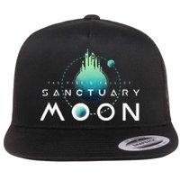 Sanctuary Moon Murderbot Funny Moon Space Science Fiction Flatbill Hat