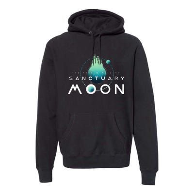 Sanctuary Moon Murderbot Funny Moon Space Science Fiction Premium Hoodie