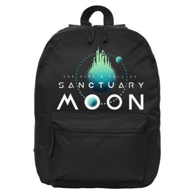 Sanctuary Moon Murderbot Funny Moon Space Science Fiction 16 in Basic Backpack