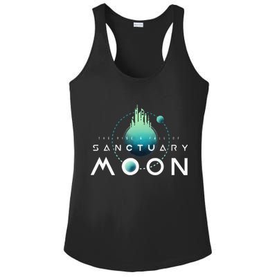 Sanctuary Moon Murderbot Funny Moon Space Science Fiction Ladies PosiCharge Competitor Racerback Tank