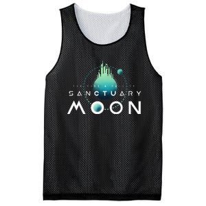 Sanctuary Moon Murderbot Funny Moon Space Science Fiction Mesh Reversible Basketball Jersey Tank