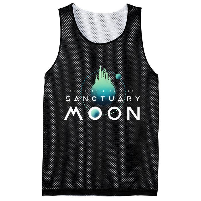 Sanctuary Moon Murderbot Funny Moon Space Science Fiction Mesh Reversible Basketball Jersey Tank