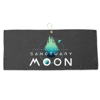 Sanctuary Moon Murderbot Funny Moon Space Science Fiction Large Microfiber Waffle Golf Towel