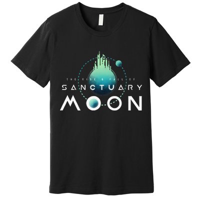 Sanctuary Moon Murderbot Funny Moon Space Science Fiction Premium T-Shirt